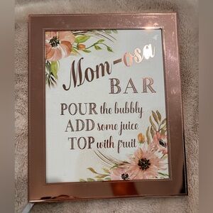 Rose gold momosa bar picture frame